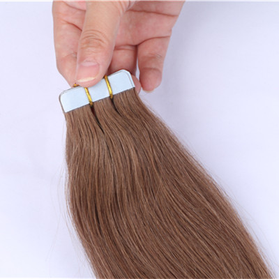 Skin weft Tape in Hair Extension Wholesale Cheap Brown Color Invisible Tape In Human Hair Extensions HN209